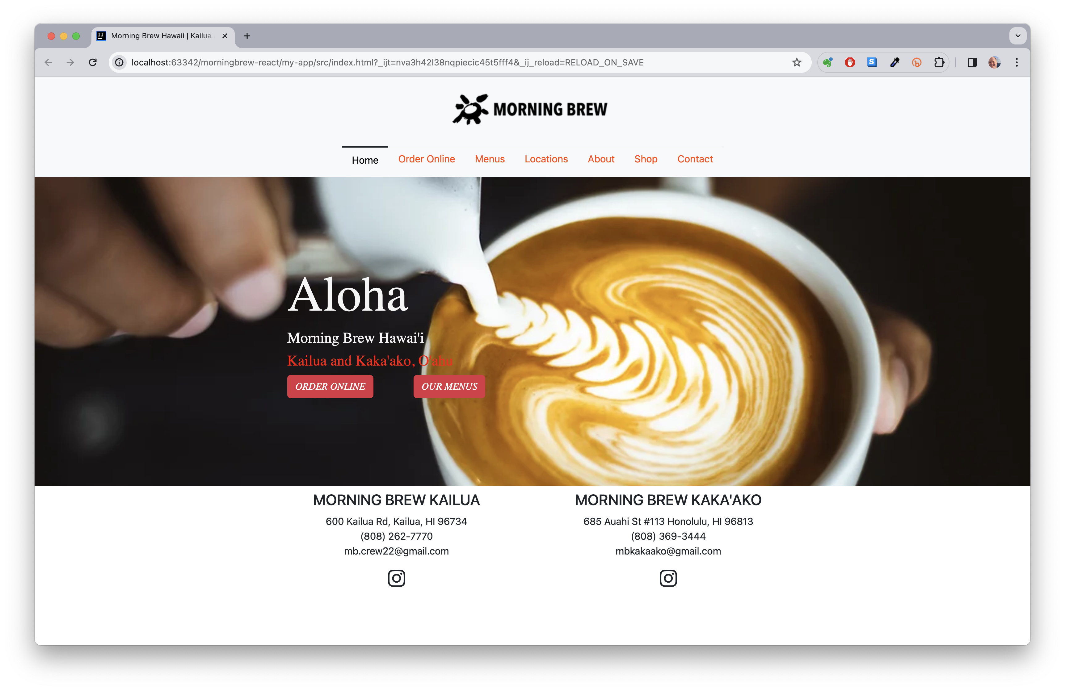 Image of Morning Brew homepage
